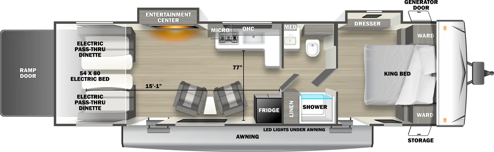 Stealth 2600SLT Floorplan